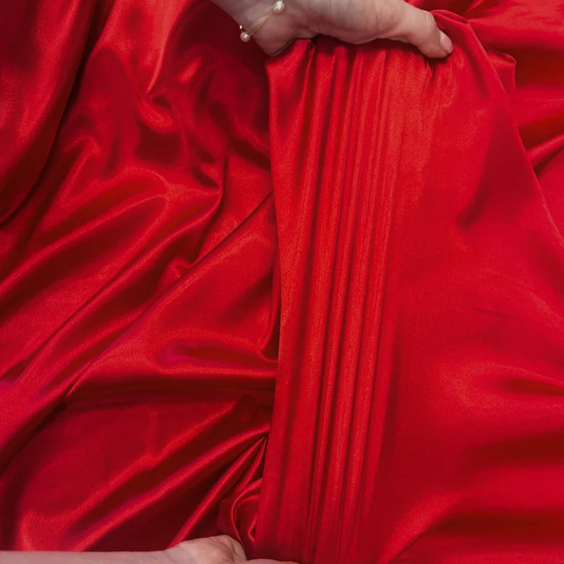 Red Shiny 4 way Stretch Spandex