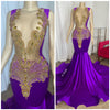 Purple velvet and gold mermaid