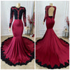 Wine black lace gown