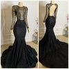 Black Glitter gown w/Diamond Appliqués
