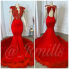 Red lace gown